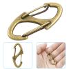 Coufce 20 Pieces 1.6 Inch S Spring Snap Hook, Brass Keychain Hook Metal Carabiner Clip, Double Snap Hook for Camping Fishing Hiking Outdoor Sports view 3