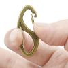 Coufce 20 Pieces 1.6 Inch S Spring Snap Hook, Brass Keychain Hook Metal Carabiner Clip, Double Snap Hook for Camping Fishing Hiking Outdoor Sports view 4