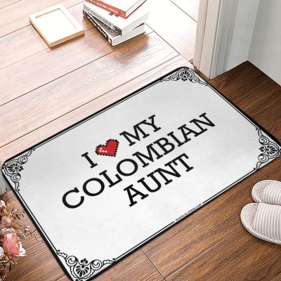 Abipuir Entry Mats Outdoor Home I Love My Colombian Aunt Doormat Large Outdoor Mats for Front Door Bathroom Stuff (Color : Colour, Size : 65X90CM)