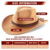 Chuarry 4 Pcs Women Men Felt Western Cowboy Hats Wide Brim Cowgirl Hats Panama Hat for Adults Costume Outdoor (Black, Camel, Khaki, Coffee) view 2