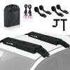 Abahub Car Soft Roof Rack Pads for Kayak,Canon,Surfboard,SUP Include 2 Tie Down Rope, 2 Quick Loop Strap, 2 Heavy Duty Tie Down Straps and a Storage Bag(Black) view 1