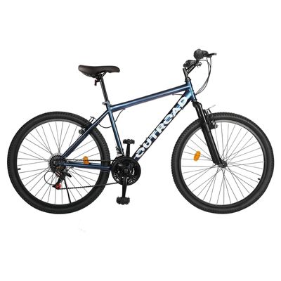 Omelaza 26-inch Mountain Bike, High-Aluminum/Carbon Steel Frame, 7-Speed Dual Disc Brake Mountain Bike with Lock-Out Suspension Fork for Men and Women,Purple