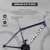 Omelaza 26-inch Mountain Bike, High-Aluminum/Carbon Steel Frame, 7-Speed Dual Disc Brake Mountain Bike with Lock-Out Suspension Fork for Men and Women,Purple view 4