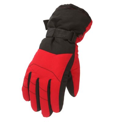 Kids Boys Winter Mittens Gloves Windproof Outdoor Sports Snow Skiing Gloves Toddler Girls Snow Mittens (Red, L)