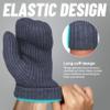 Whiteleopard Men's Winter Gloves Warm Lining Elastic Cuff - Knit Stretchy Cold Weather Warm Knit Thick Gloves Mittens. (Navy, Medium) view 4