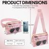 Clear Belt Bag Fanny Pack Stadium Approved for Women Men with Adjustable Strap Clear Crossbody Bag Waist Bag for Concerts Sports Travelling Hiking Running(pink) view 2