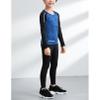 Fldy Youth Boy Base Layer Long Sleeve Compression Shirts and Leggings Pants Thermal Underwear Set Running Pants Tights Blue 5-6 Years view 2