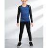 Fldy Youth Boy Base Layer Long Sleeve Compression Shirts and Leggings Pants Thermal Underwear Set Running Pants Tights Blue 5-6 Years view 4