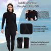 OMGear Diving Wetsuit for Women 3mm Neoprene Wetsuit Female Fullsuit Long Sleeve Snorkel Suit Scuba Dive Suits Swimwear(Womenblack16,L) view 2