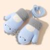 Winter Mittens Gloves for Baby Kids Toddler Newborn Infant Cute Warm Fleece Lined Thick Thermal Gloves (Blue, One Size) view 2