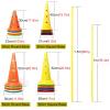 HDYZJQ Agility Training Hurdle Cone Set, Flexible Slalom Poles for Athletes Agility Drills and Fun Competitions, Soccer Agility Training, 10 Cones and 5 Poles(30cm Round Base,1.5m(5ft)) view 3