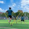 HDYZJQ Football Training Agility Poles with Retractable Pole, Sports Trainning Speed Pole Improve Agility/Speed/Footwork, Yellow 70/150/180cm Marker Pole view 2
