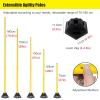 HDYZJQ Football Training Agility Poles with Retractable Pole, Sports Trainning Speed Pole Improve Agility/Speed/Footwork, Yellow 70/150/180cm Marker Pole view 3