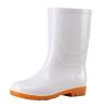 Womens Rain Boots Mid Calf Size 6 Men Garden Shoes Summer Shoes Outdoor Boots Knee High Rain Boots for Women Size 8 (White, 10.5) view 1