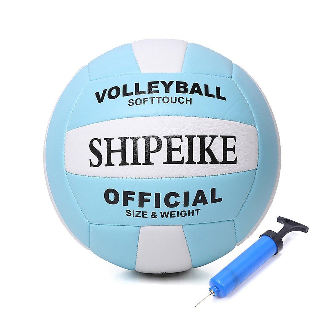 ABAJI Volleyball Blue Official Ball Thicker PU Waterproof Anti-Explosion Youth Kids Boys Girls Indoor Training Game Outdoor Sand Beach Pool Play Pump Needle