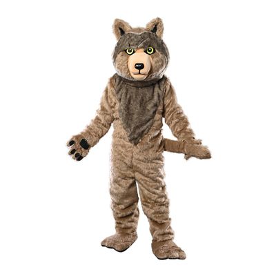 Brown Wolf Mascot Costume Cartoon Cosplay Party For Adult