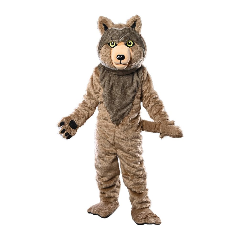 Brown Wolf Mascot Costume Cartoon Cosplay Party For Adult
