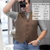 Tuikayoo Mens Retro Suit Vest Tweed Wool Regular Fit Dress Waistcoat Herringbone for Jacket (Black,Medium) view 4