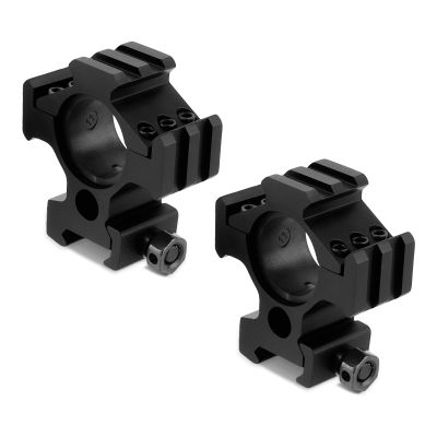FOCUHUNTER High Profile 30mm Scope Ring Adapter with 1" Reducer Spacer Shims, Fit 30mm/1" Scope Tube, 20mm Picatinny Rail Base, Built-in Triple 2-Slot Picatinny Rail for Flashlight, Red Dot Sight