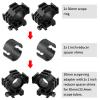 FOCUHUNTER High Profile 30mm Scope Ring Adapter with 1" Reducer Spacer Shims, Fit 30mm/1" Scope Tube, 20mm Picatinny Rail Base, Built-in Triple 2-Slot Picatinny Rail for Flashlight, Red Dot Sight view 4