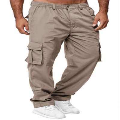 AIFARLD Men's Cargo Pants with Pockets Cotton Hiking Sweatpants Casual Athletic Jogger Sports Outdoor Trousers Relaxed Fit