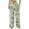 Ysidec Funny Frogs Green Women Lounge Pants Comfy Pajama Bottom Drawstring Sleepwear Long Pajamas Pants 2XL view 3