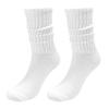 YOLAI Women Solid Color Crew Socks Colorful Lightweight Athletic Socks Soft Breathable Cozy Stretch Stacked Socks (White, One Size) view 1