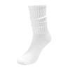 YOLAI Women Solid Color Crew Socks Colorful Lightweight Athletic Socks Soft Breathable Cozy Stretch Stacked Socks (White, One Size) view 3