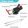 ReeMoo 2Pack Fishing Rod Holders - Bank & Ground Fishing Pole Holders, 360 Adjustable Universal Stand, Relax Your Hands view 2