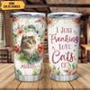 Hyturtle Personalized Cat Tumbler Cup Gifts For Women - Birthday Christmas Gifts For Cat Lovers - Cat Gifts - Animal Lover Gifts - Custom Name 20oz Insulated Stainless Steel Travel Tumbler view 2