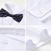 Boy Navy Blue Suit for Kids Wedding Tuxedo Suits Slim Fit Size 6 Formal Dresswear Vest Set with White Shirt and Bow Tie Ring Bearer Outfit view 3