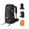 PARAPOGEE 50L Hiking Backpack, Lightweight Hiking Daypack with Waterproof Rain Cover, Outdoor Travel Backpack for Climbing Camping Touring (Black) view 1