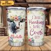 Hyturtle Personalized Cow Tumbler Cup Gifts For Women - Birthday Christmas Gifts For Cow Lovers - Cow Gifts - Animal Lover Gifts - Custom Name 20oz Insulated Stainless Steel Travel Tumbler view 2
