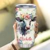 Hyturtle Personalized Cow Tumbler Cup Gifts For Women - Birthday Christmas Gifts For Cow Lovers - Cow Gifts - Animal Lover Gifts - Custom Name 20oz Insulated Stainless Steel Travel Tumbler view 3