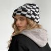 Croogo Beanie Men Slouchy Knit Skull Cap Warm Stocking Hats Women Winter Snow Ski Hat Cuffed Plaid Hat Toboggan Hats view 2