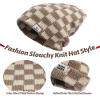 Croogo Beanie Men Slouchy Knit Skull Cap Warm Stocking Hats Women Winter Snow Ski Hat Cuffed Plaid Hat Toboggan Hats view 4