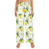 Ysidec Yellow Lemon Green Leaves Women Lounge Pants Comfy Pajama Bottom Drawstring Sleepwear Long Pajamas Pants M view 4