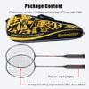 ALPSPORT ALP-188 Air 10U G5 Super Light Professional Full Carbon Fiber Badminton Rackets Set of 2, Graphite Padel Badminton Racquets for Outdoor Backyard Sports Including 1 Carrying Bag (Black) view 2