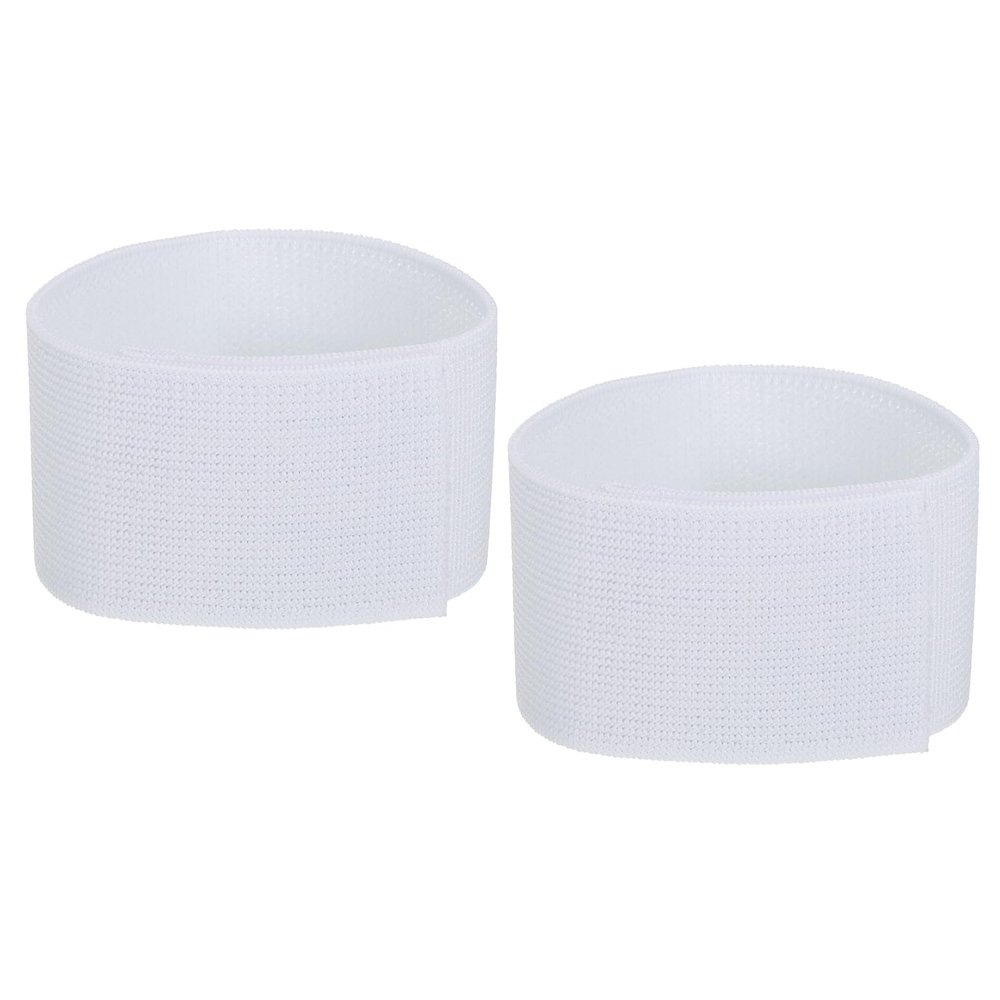 PATIKIL Boot Straps, 2 Pack Elastic Polyester Trousers Blouses Ankle Straps Pants Leg Bands with Hook and Loop for Hiking, Fishing, Hunting, 12", White