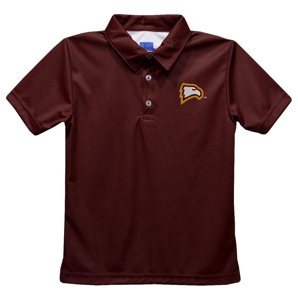 Vive La Fete Winthrop University Polo Shirts for Boys 100% Polyester - Embroidered Maroon Short Sleeve Polo Boys Shirt