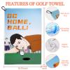 Funny Golf Towels Set for Golf Bags - Go Home Ball - Includes Microfiber Towel with Clip, Brush, and Divot Tool for Men, Dads, Husbands, Golf Fans view 2