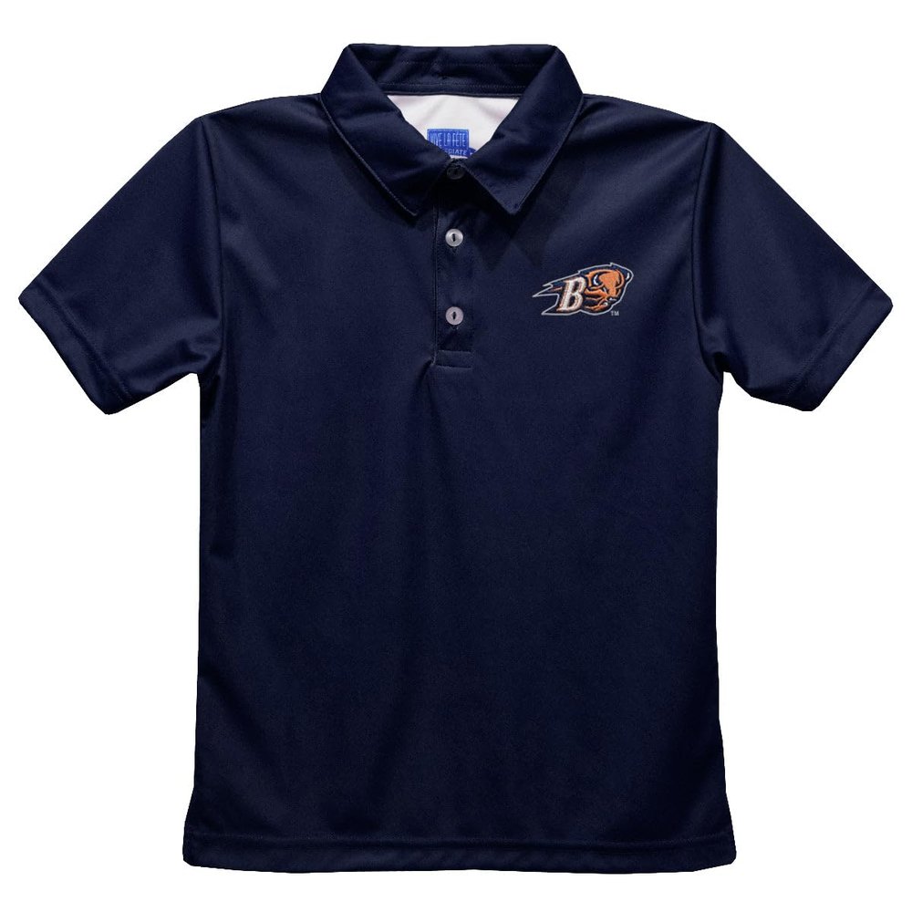 Vive La Fete Bucknell University Polo Shirts for Boys 100% Polyester - Embroidered Navy Short Sleeve Polo Boys Shirt