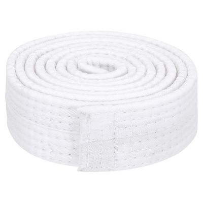 PATIKIL Taekwondo Colored Ranking Belt 1.5" x5.2Ft 1.6m, Polyester Martial Arts Judo Karate Belt for Coach Teaching Practice, White