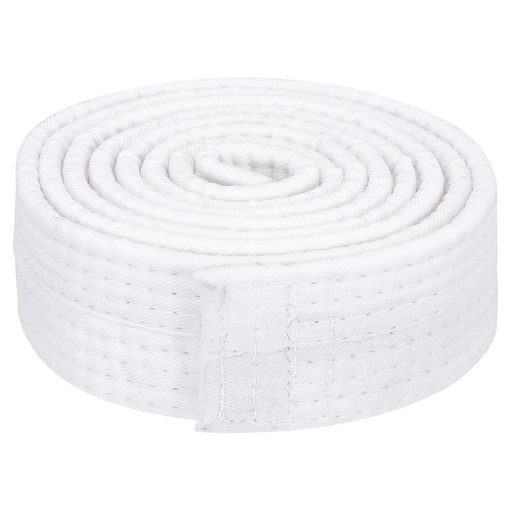 PATIKIL Taekwondo Colored Ranking Belt 1.5" x5.2Ft 1.6m, Polyester Martial Arts Judo Karate Belt for Coach Teaching Practice, White