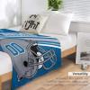 Custom Football Flannel Throw Blanket -Personalized Name Number Gifts for Men Women Youth Fans - Ships Next Day, Made in USA view 3