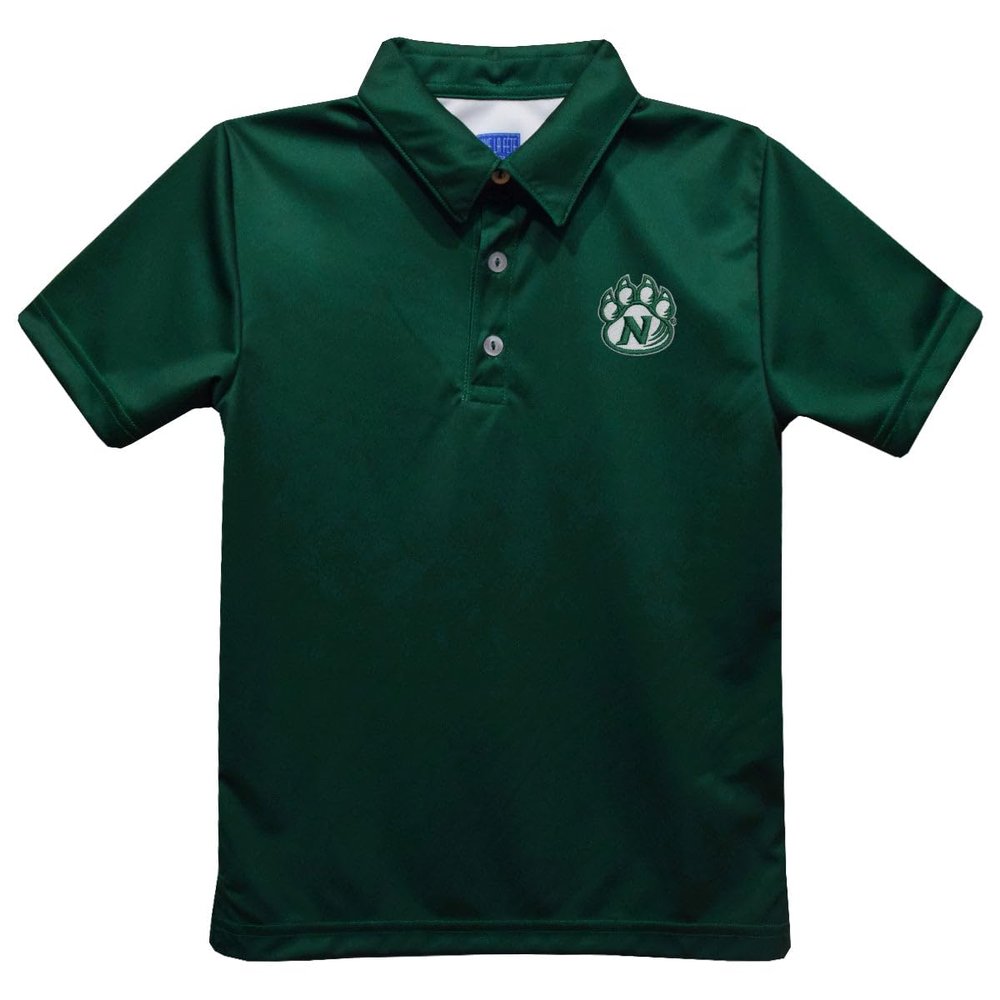 Vive La Fete Northwest Missouri State University Polo Shirts for Boys 100% Polyester - Embroidered Green Short Sleeve Polo Boys Shirt