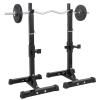 HomGarden Adjustable Squat Rack for Bench Press and Shoulder Press, 41 to 66 Inch Height, 550LBS Capacity Home Gym Equipment with Safety Arms, for Squats, Lunges, Olympic Barbell Training view 2