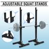 HomGarden Adjustable Squat Rack for Bench Press and Shoulder Press, 41 to 66 Inch Height, 550LBS Capacity Home Gym Equipment with Safety Arms, for Squats, Lunges, Olympic Barbell Training view 3