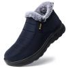 TEMOFON Womens Winter Snow Boots Warm Fur Lined Booties Waterproof Outdoor Shoes Comfortable Slip On Ankle Boot Darkblue Size 5 view 1