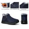 TEMOFON Womens Winter Snow Boots Warm Fur Lined Booties Waterproof Outdoor Shoes Comfortable Slip On Ankle Boot Darkblue Size 5 view 3